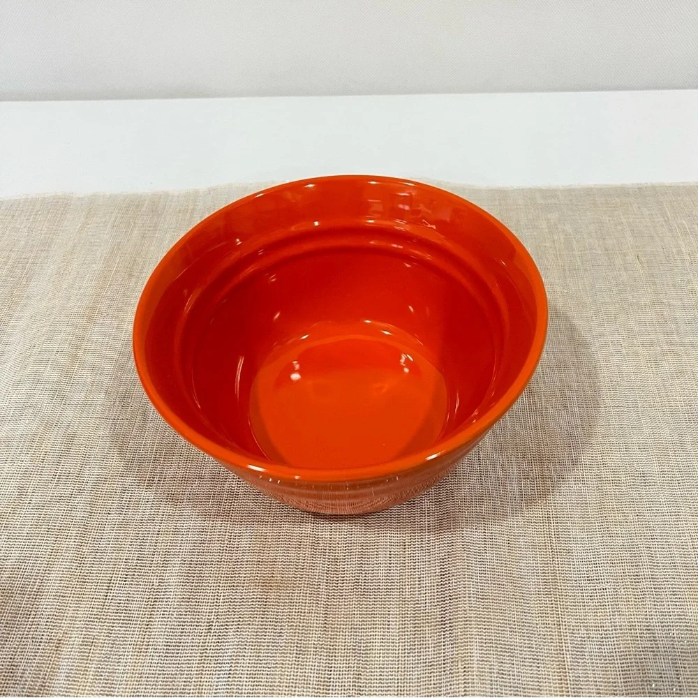 Rachael Ray Double Ridge Tangerine Orange Bowl Perfect For Cereal Or Soup Glazed
